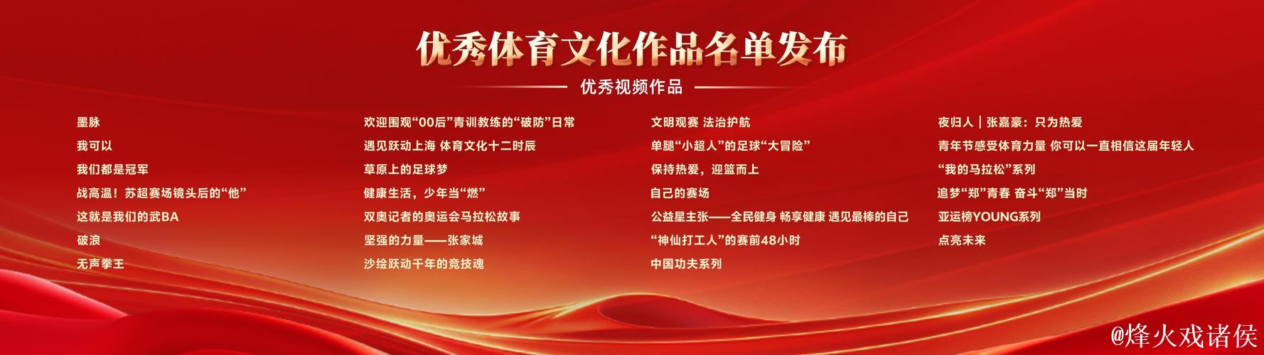 优秀体育文化作品名单发布